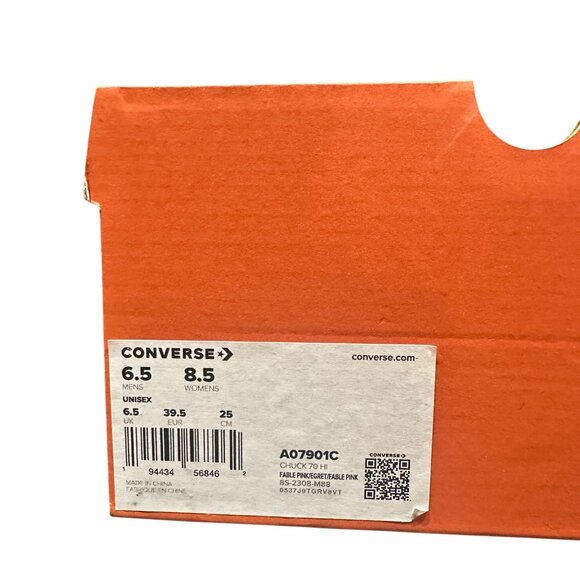 ❤️Converse Chuck 70 Suede Pebble Pink Peach Sz 6.5 Mens Shoes Sneakers A07901C❤️ - Picture 9 of 9